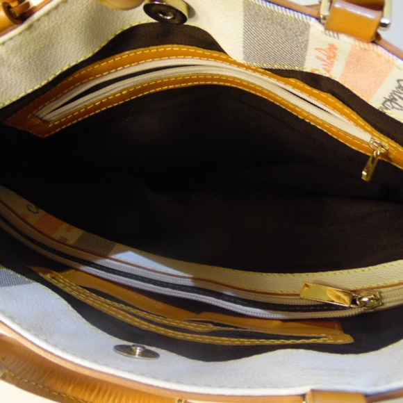 Carlo Rino Classic Vinyl Satchel Shoulder Bag - Picture 6 of 8